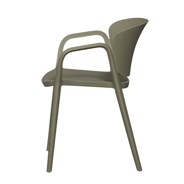 Bent tuinstoel kunststof groen - set van 2