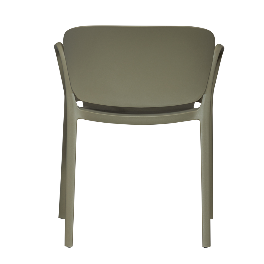Bent tuinstoel kunststof groen - set van 2