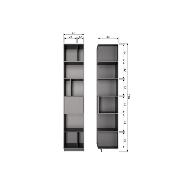 FINCA OPEN VAKKENKAST 40 CM GRENEN DIEPZWART [fsc]
