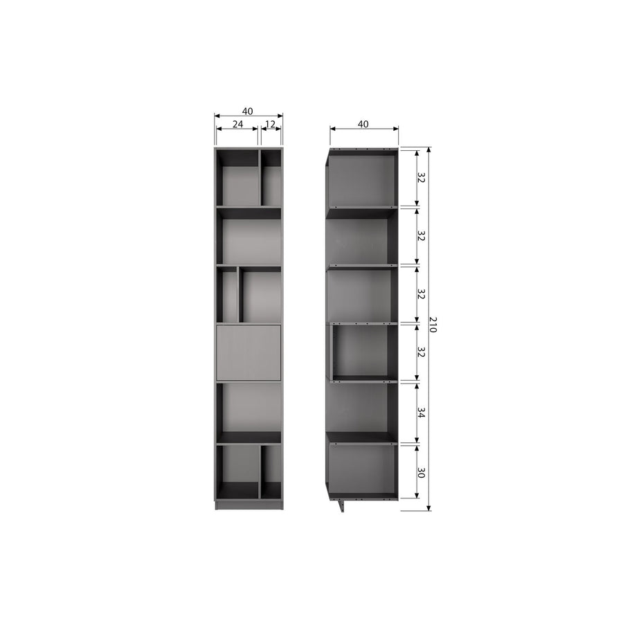 FINCA OPEN VAKKENKAST 40 CM GRENEN DIEPZWART [fsc]