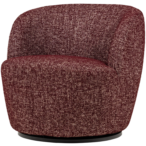 Serra draaifauteuil bordeauxrood melange