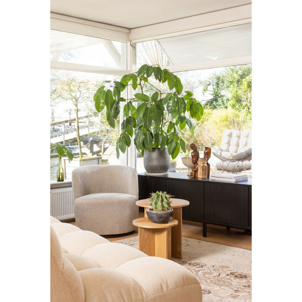 SERRA DRAAIFAUTEUIL GEWEVEN STOF ZAND