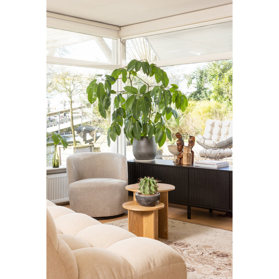 SERRA DRAAIFAUTEUIL GEWEVEN STOF ZAND