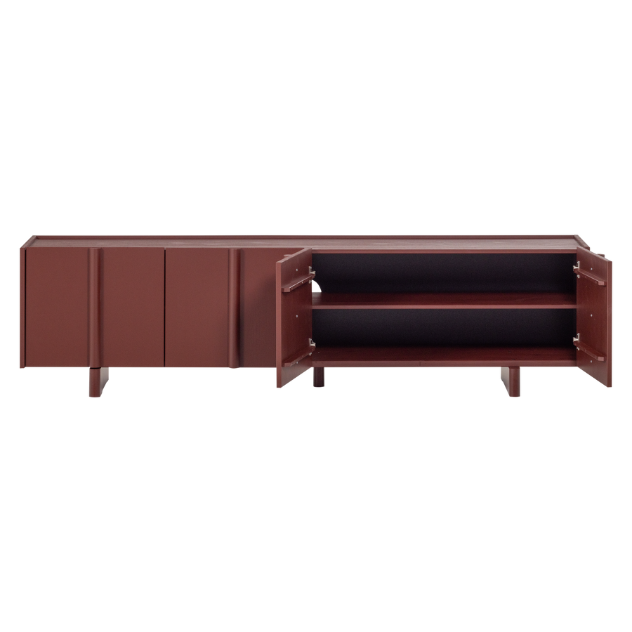 BASU TV MEUBEL 200 CM GRENEN BORDEAUXROOD [fsc]