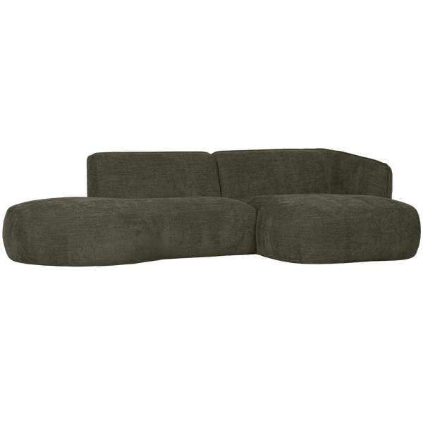 POLLY CHAISE LONGUE RECHTS WARM GROEN