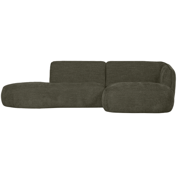 POLLY CHAISE LONGUE RECHTS WARM GROEN