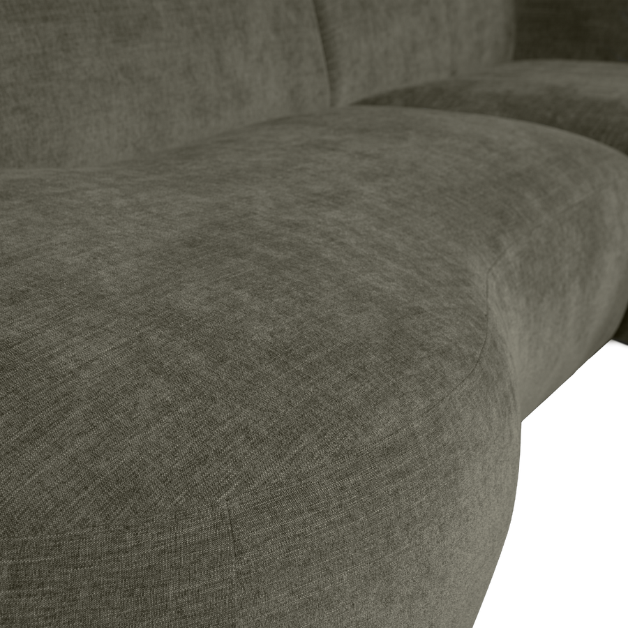 POLLY CHAISE LONGUE RECHTS WARM GROEN