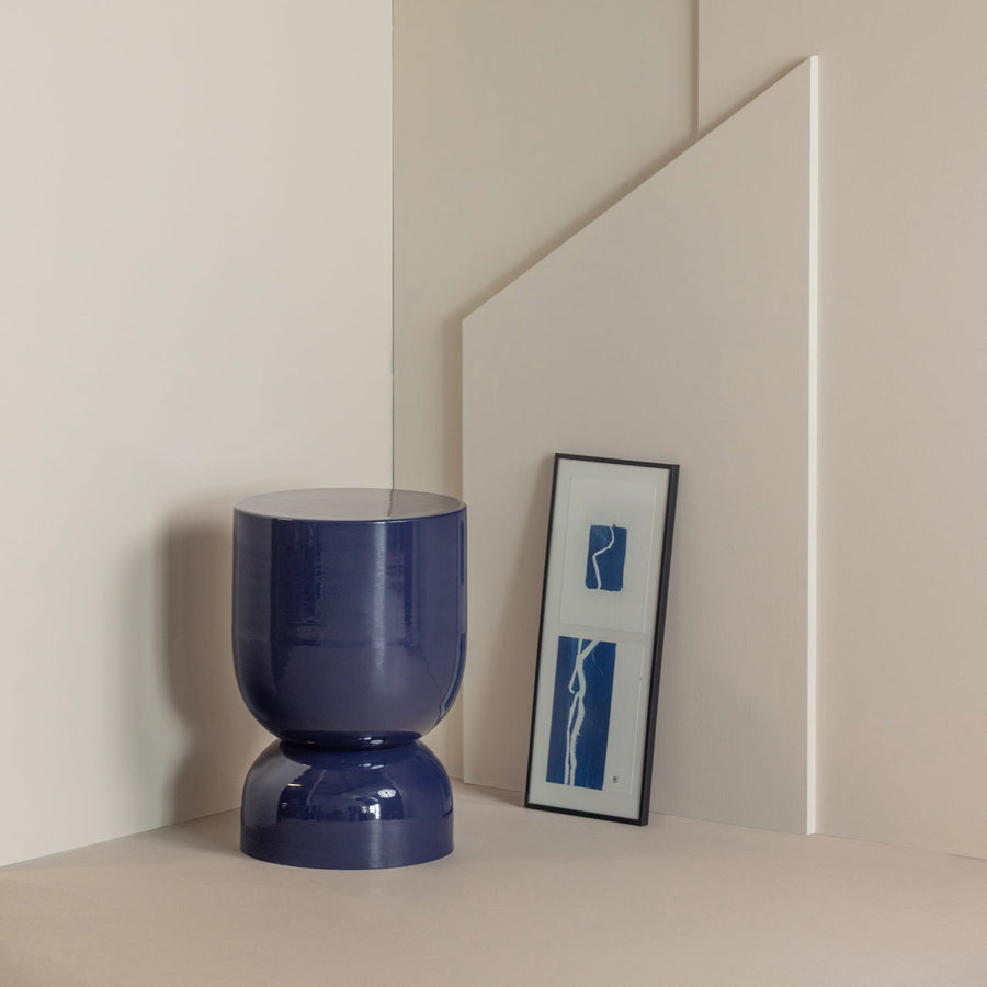 Hekla bijzettafel metaal donkerblauw