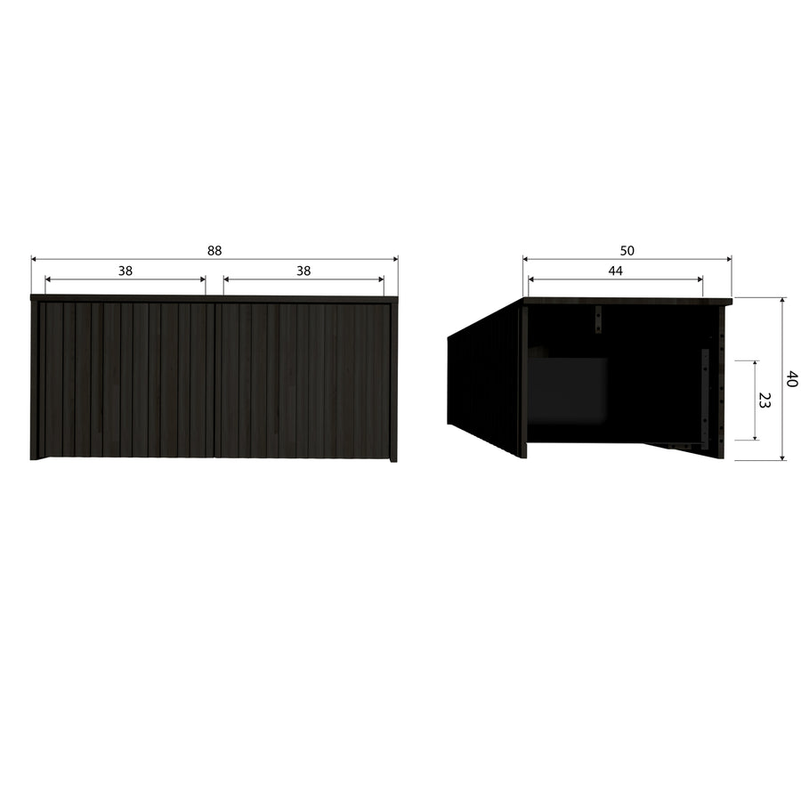 NEW GRAVURE KISTBANK GRENEN ZWART [fsc]