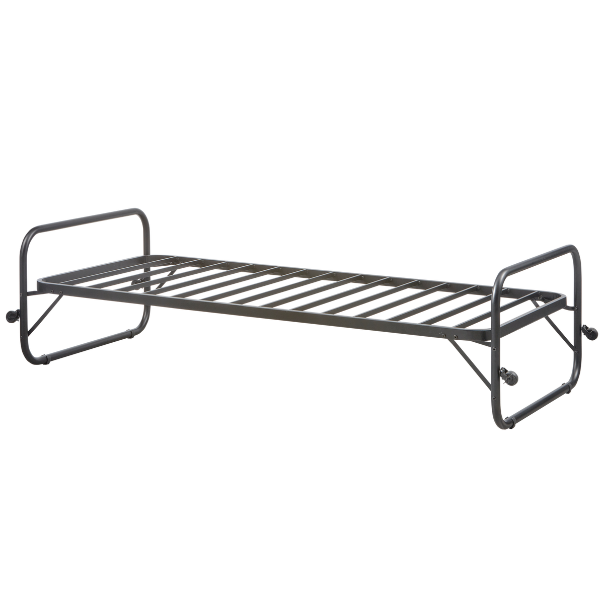 Lucy eenpersoons onderschuifbed metaal zwart 90 x 200 cm