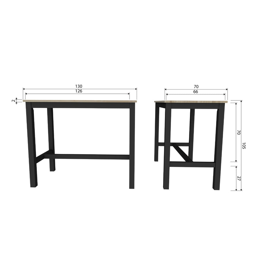 Silas tv-meubel 120 cm grenen dust