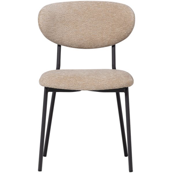 Kjeld eetkamerstoel chenille structuur naturel (set of 2)