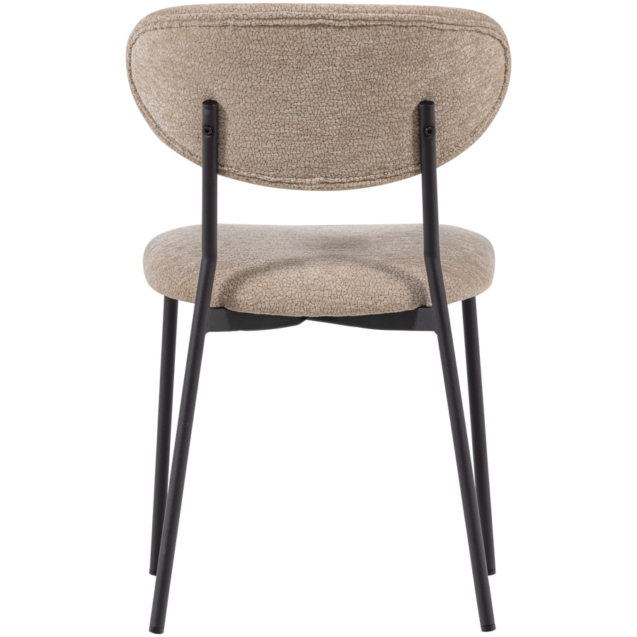 Kjeld eetkamerstoel chenille structuur naturel (set of 2)