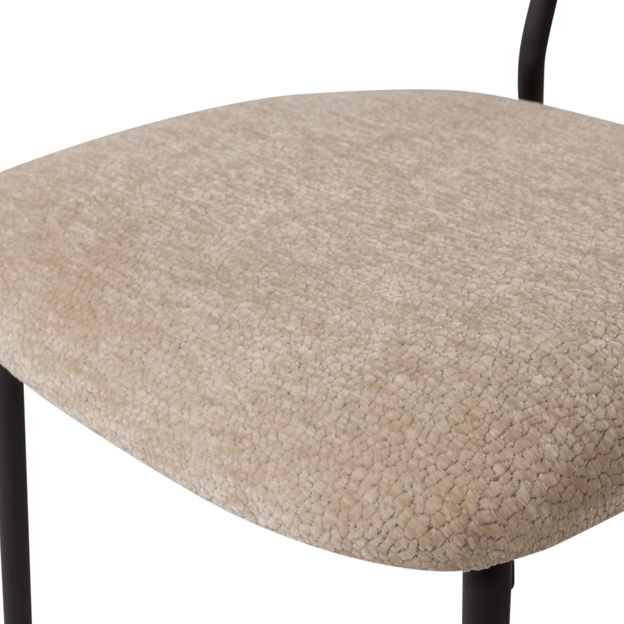 Kjeld eetkamerstoel chenille structuur naturel (set of 2)