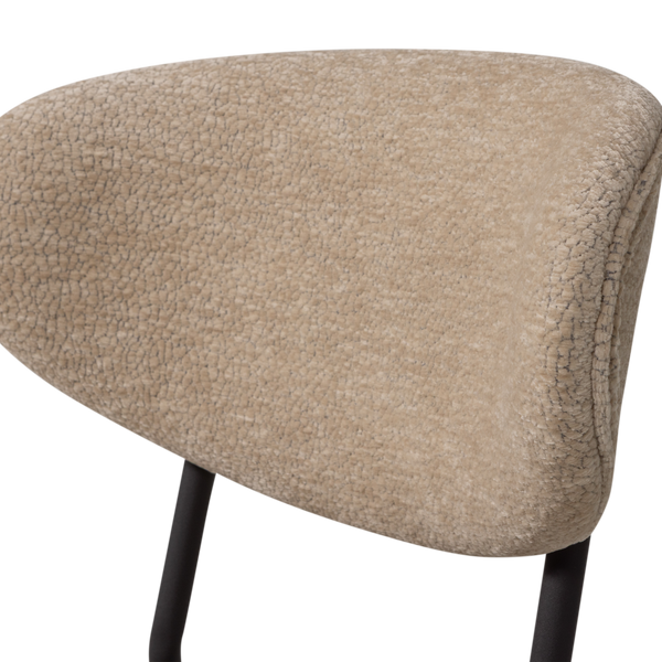 Kjeld eetkamerstoel chenille structuur naturel (set of 2)