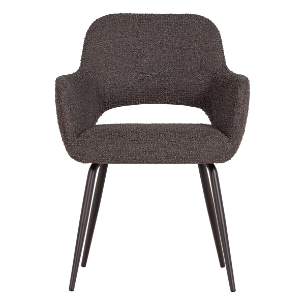 Jenny eetkamerstoel boucle bruin melange - set van 2