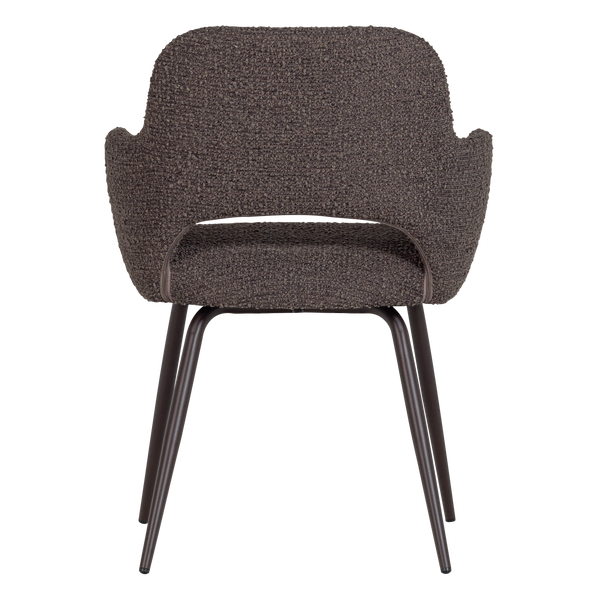 Jenny eetkamerstoel boucle bruin melange - set van 2