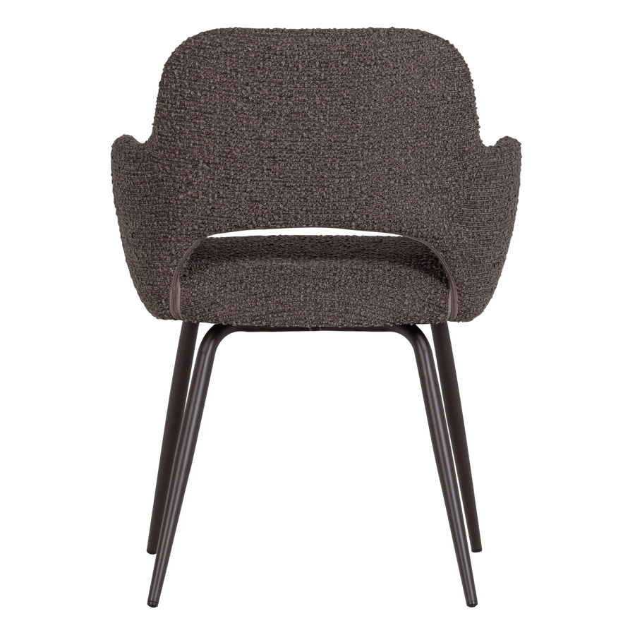 Jenny eetkamerstoel boucle bruin melange - set van 2