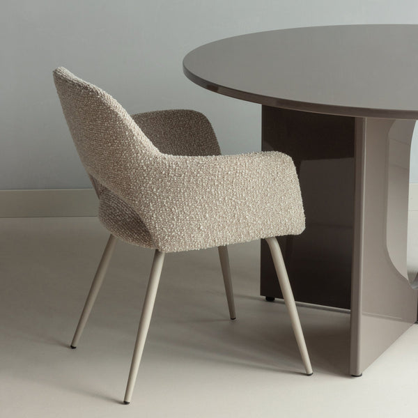 Jenny eetkamerstoel boucle zand melange - set van 2