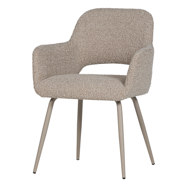 Jenny eetkamerstoel boucle zand melange - set van 2