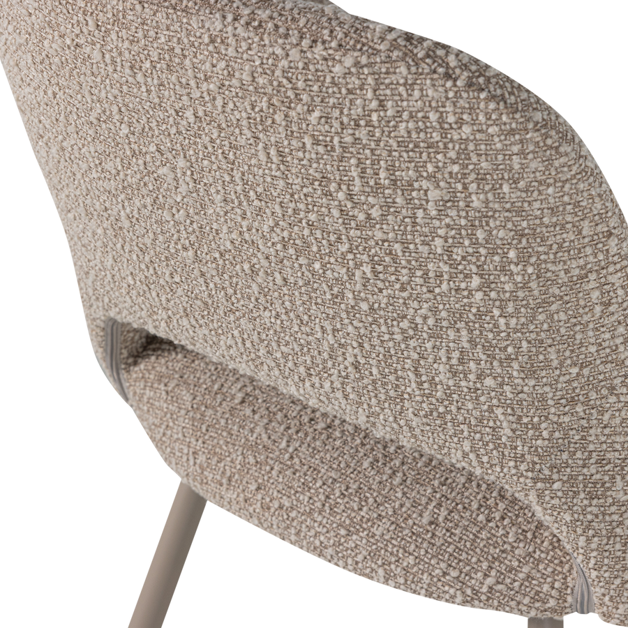 Jenny eetkamerstoel boucle zand melange - set van 2