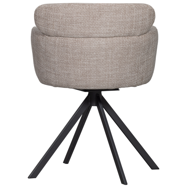 FENNE DRAAIBARE EETKAMERSTOEL GEWEVEN STOF NATUREL (set of 2)