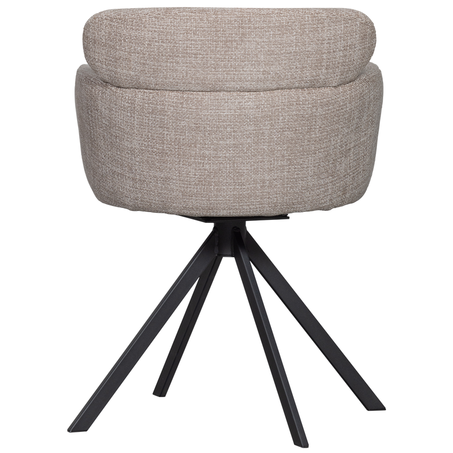 FENNE DRAAIBARE EETKAMERSTOEL GEWEVEN STOF NATUREL (set of 2)