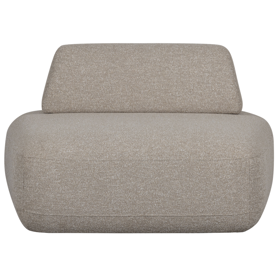 STERCK FAUTEUIL MET VERPLAATSBARE RUGLEUNING BOUCLE NATUREL