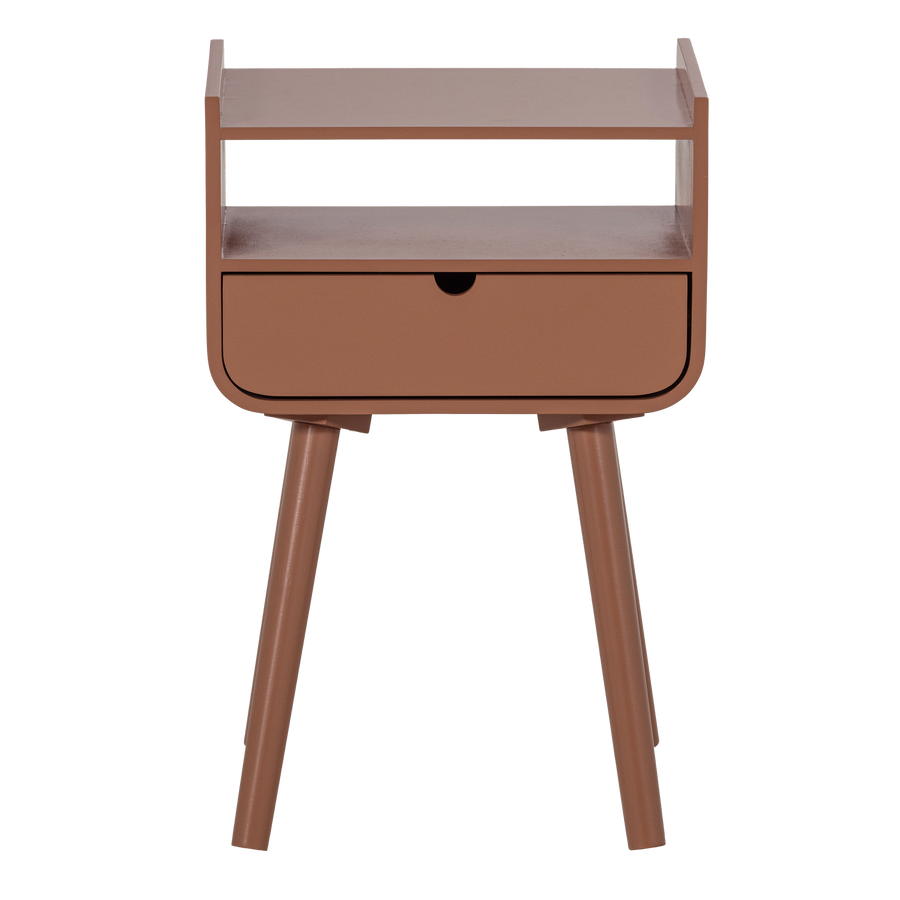 NILS NACHTKASTJE/BIJZETTAFEL HOUT OUDROZE [fsc]