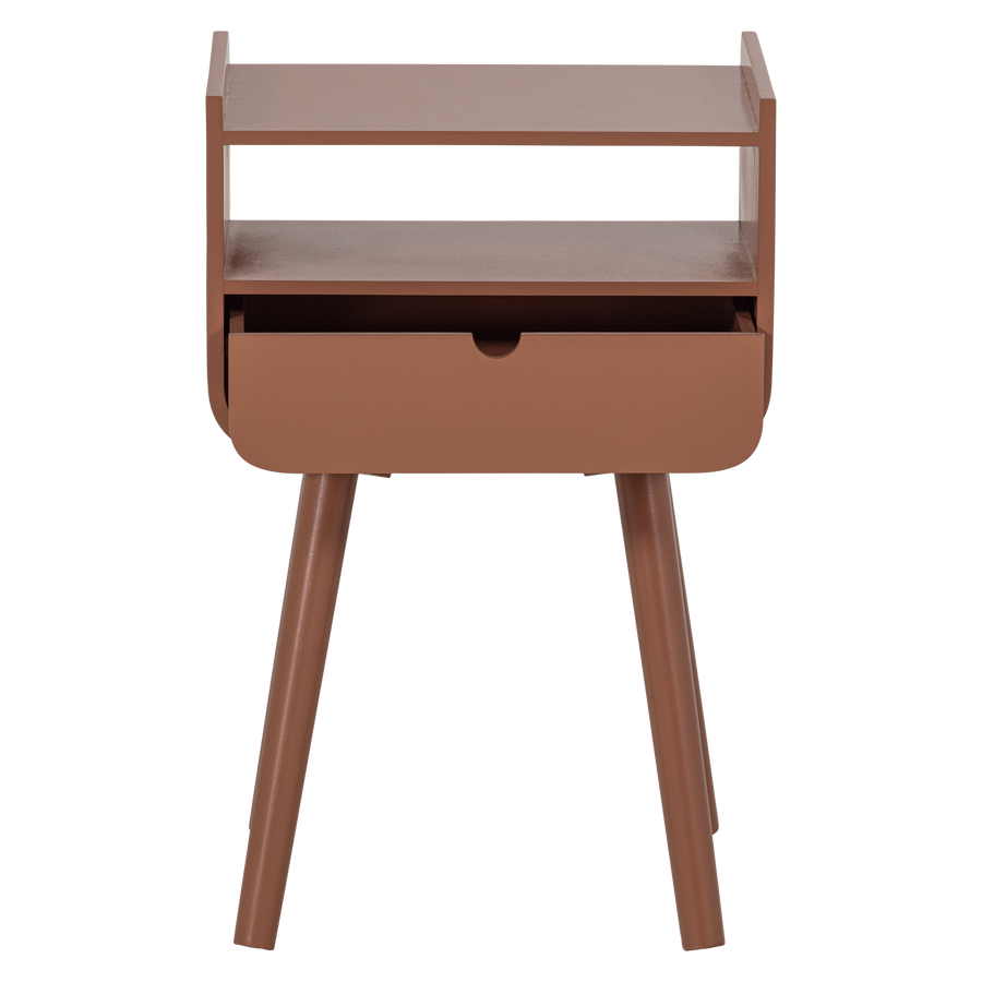 NILS NACHTKASTJE/BIJZETTAFEL HOUT OUDROZE [fsc]