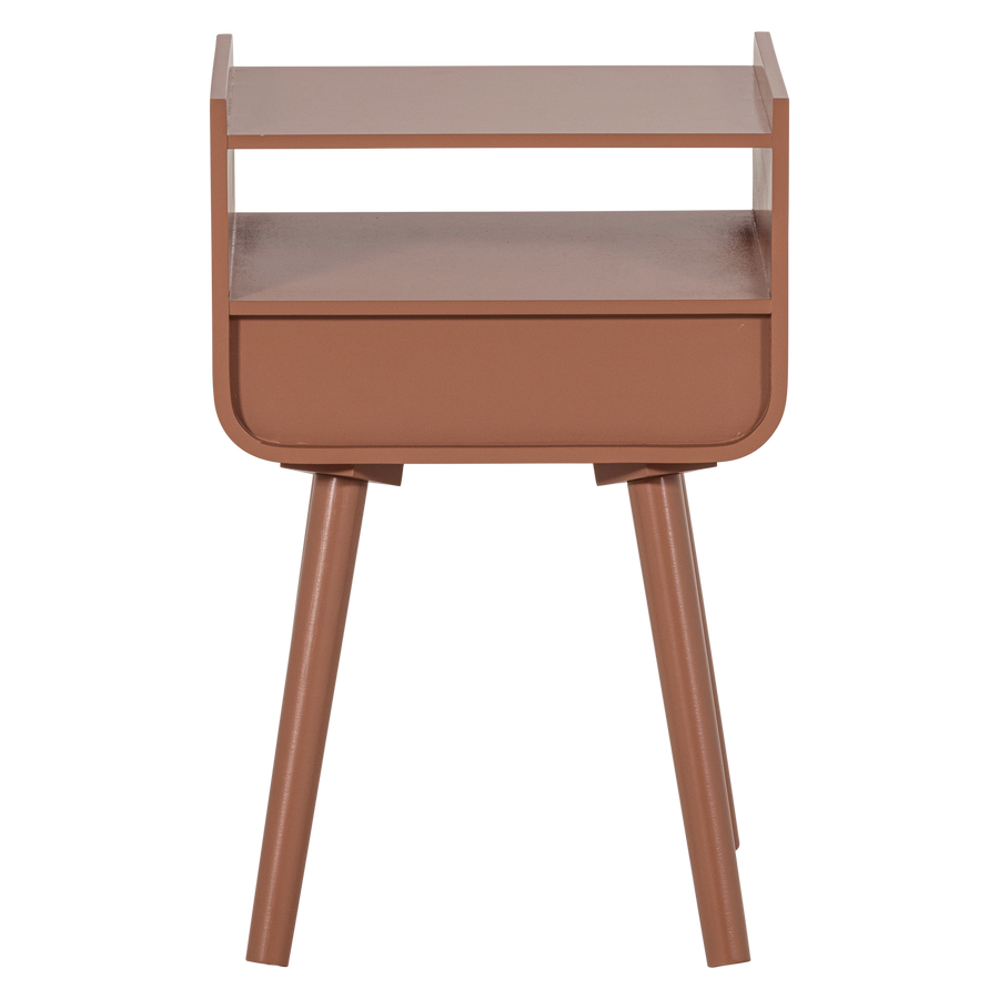 NILS NACHTKASTJE/BIJZETTAFEL HOUT OUDROZE [fsc]