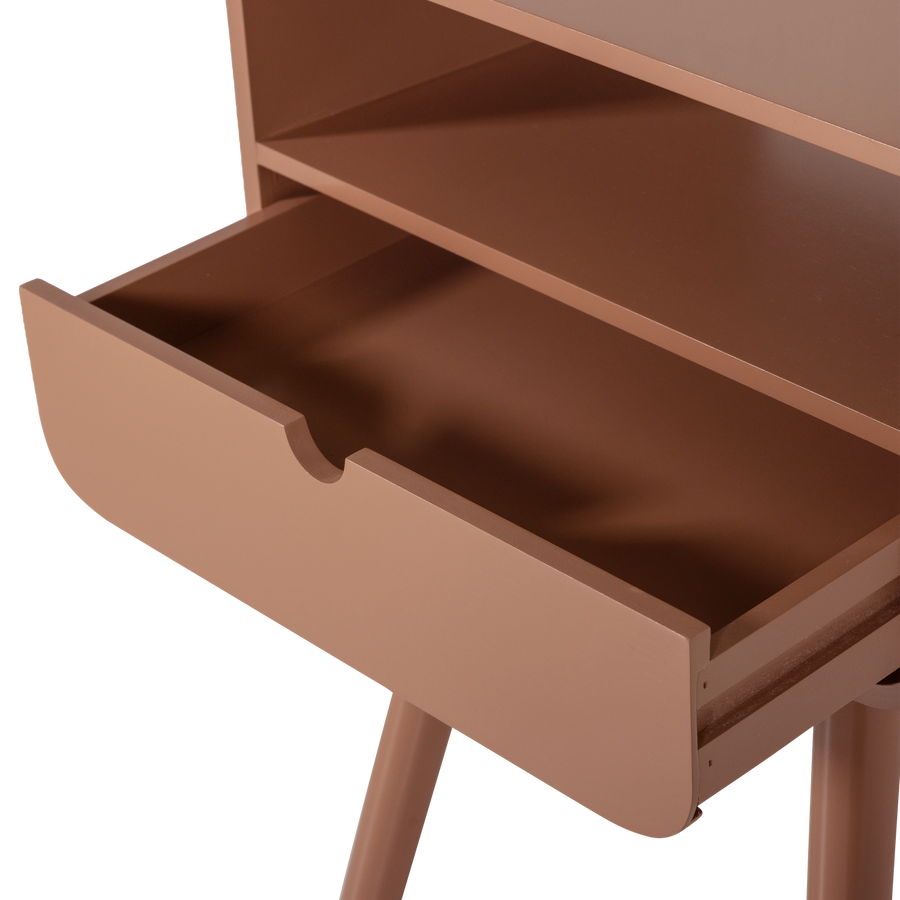 NILS NACHTKASTJE/BIJZETTAFEL HOUT OUDROZE [fsc]