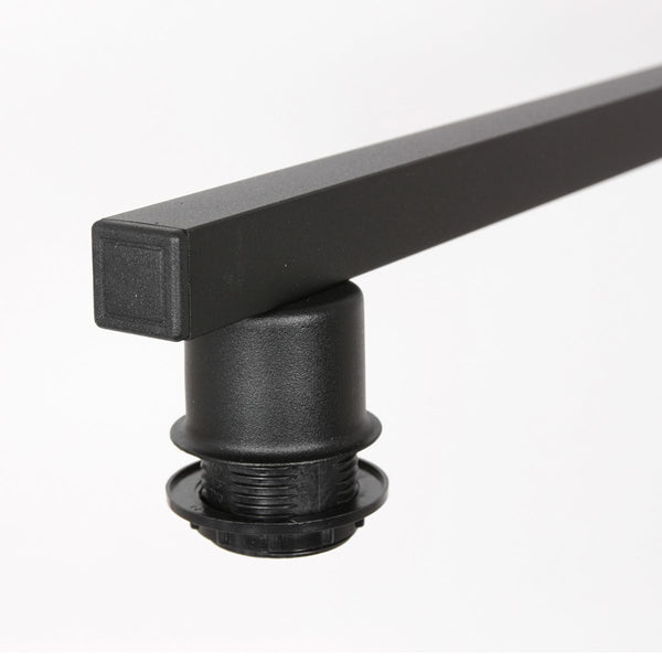 Zwarte 3-lichts hanglamp Stang 3743ZW met blank zwarte bamboe kappen