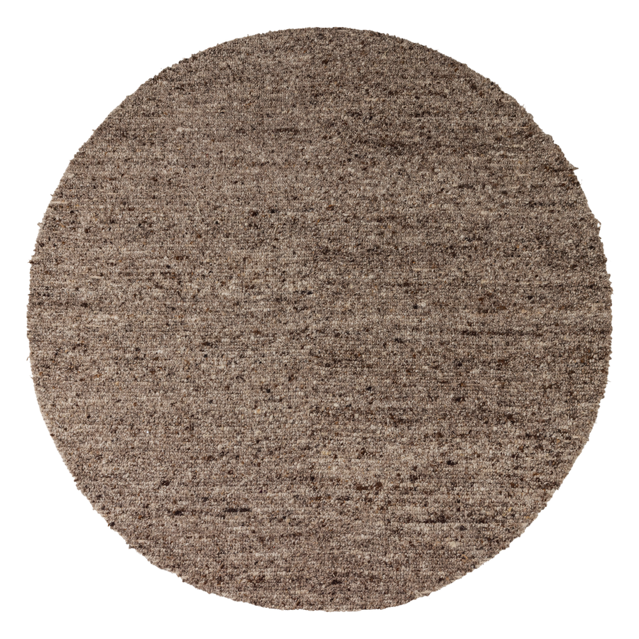 EFIA VLOERKLEED ROND WOL BRUIN MELANGE O200 CM