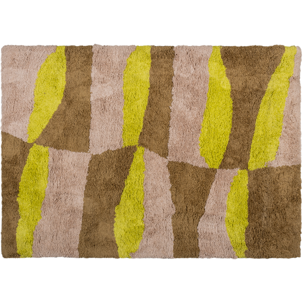 Musa vloerkleed grafisch dessin naturel/geel 170 x 240 cm
