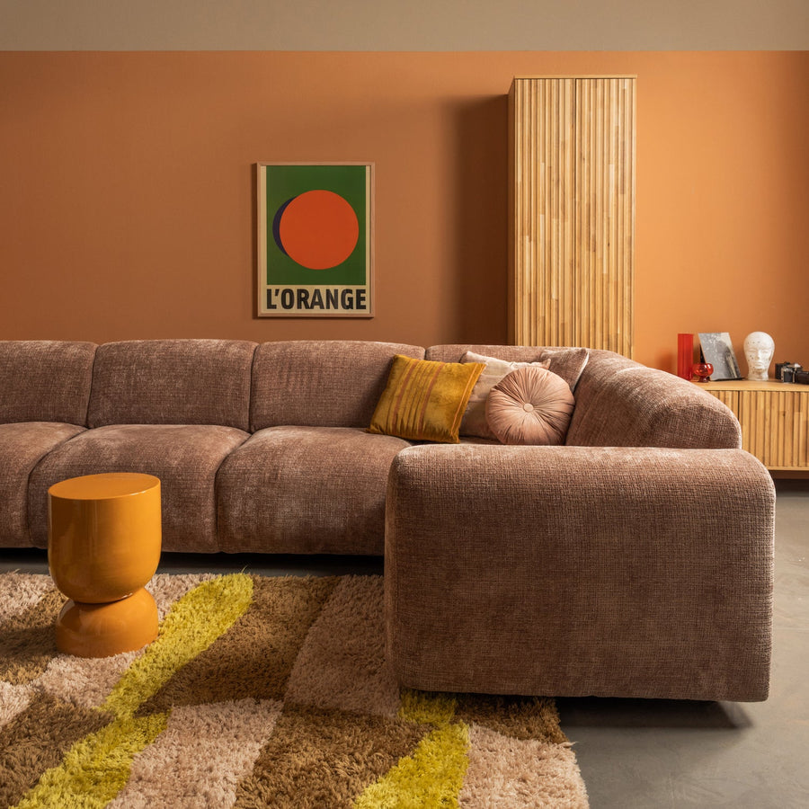 Musa vloerkleed grafisch dessin naturel/geel 170 x 240 cm