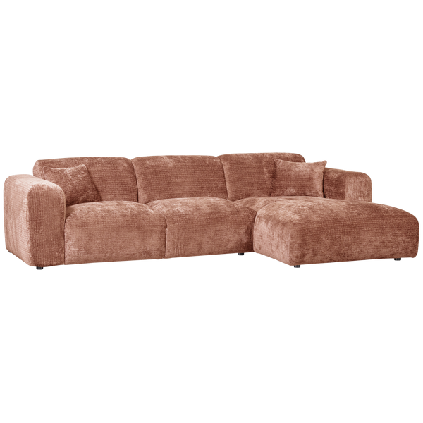 CLOUD CHAISE LONGUE BANK RECHTS CHENILLE TERRA