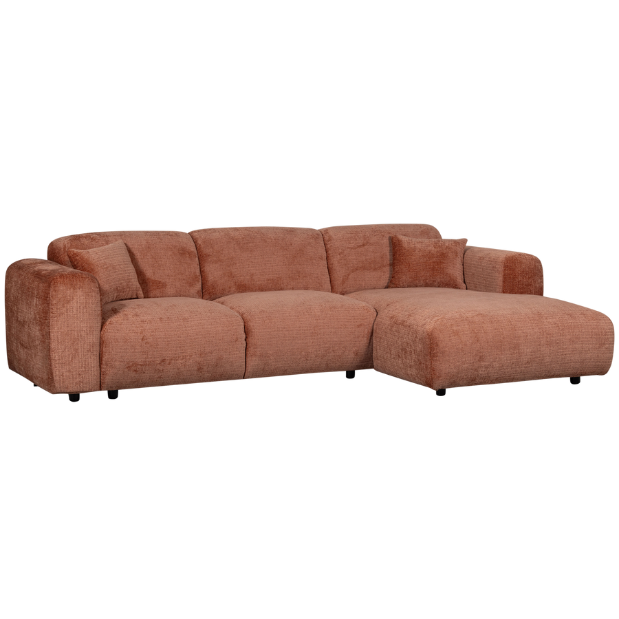 CLOUD CHAISE LONGUE BANK RECHTS CHENILLE TERRA