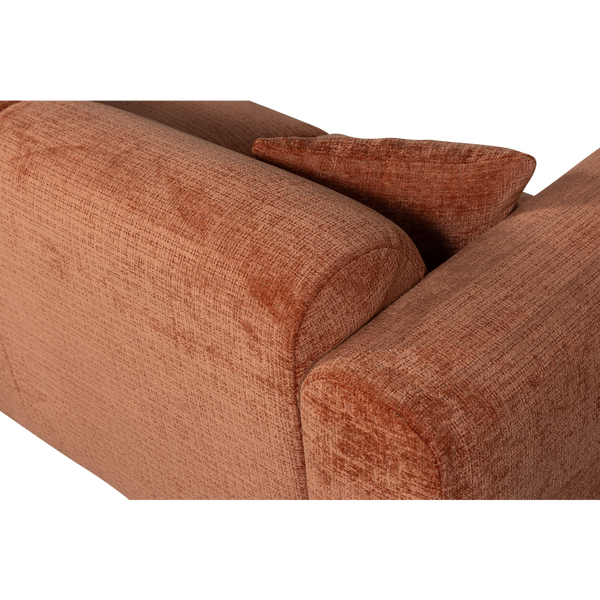 CLOUD CHAISE LONGUE BANK RECHTS CHENILLE TERRA
