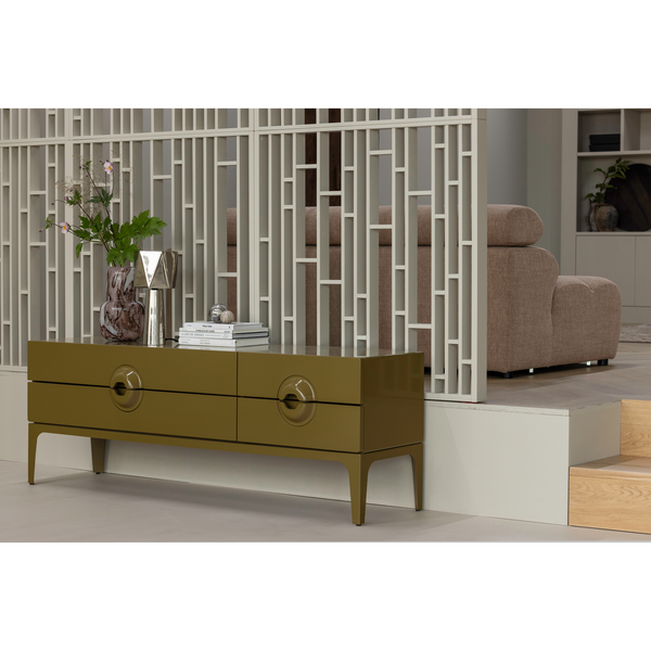 Merge tv-meubel eucalyptushout honinggeel