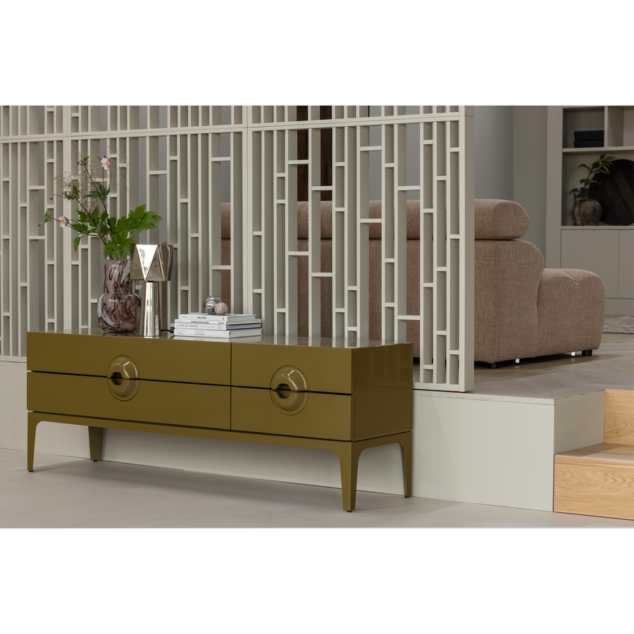 Merge tv-meubel eucalyptushout honinggeel