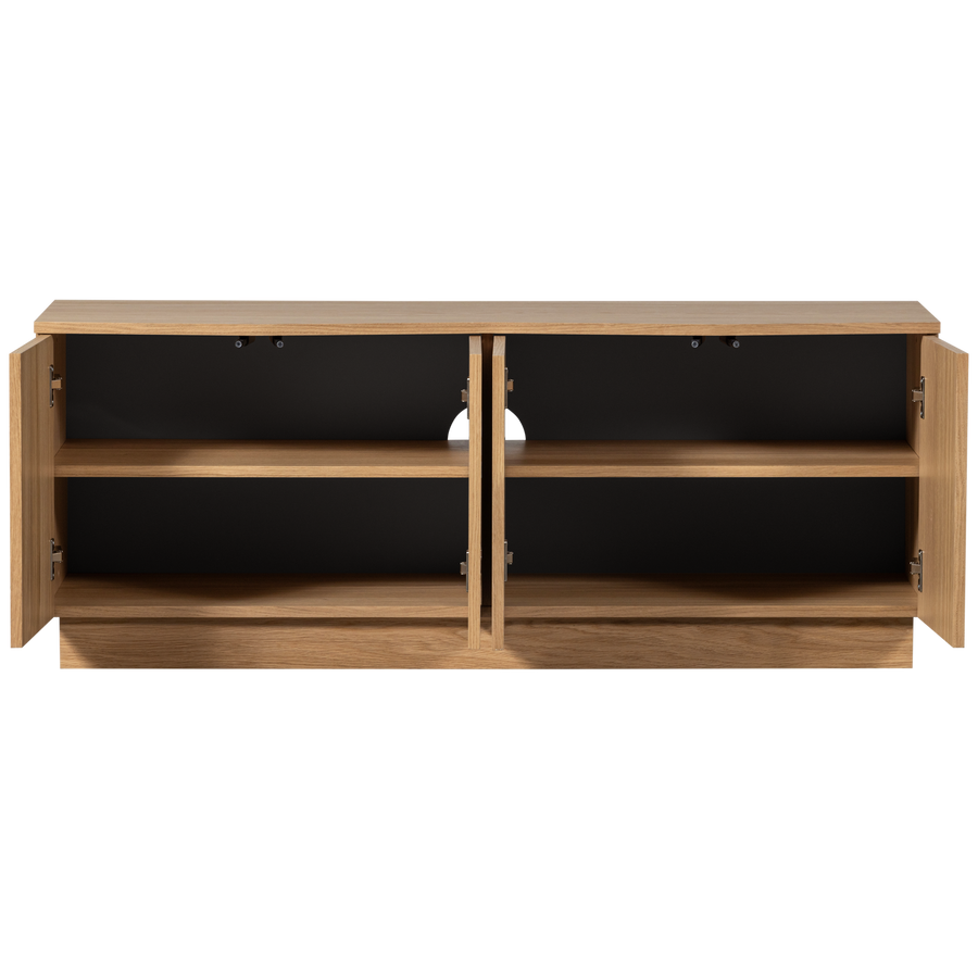 Zuma tv-meubel 133 cm eiken fineer transparant [fsc]