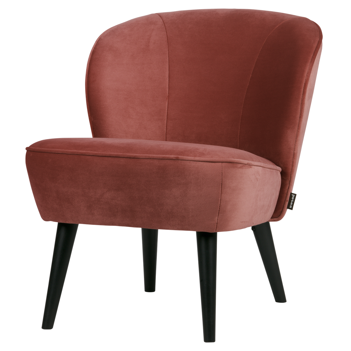 SARA FAUTEUIL VELVET BORDEAUXROOD [fsc]