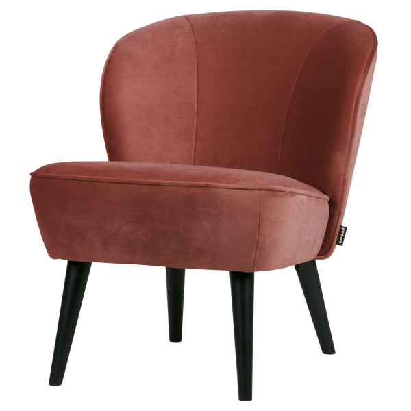 SARA FAUTEUIL VELVET BORDEAUXROOD [fsc]