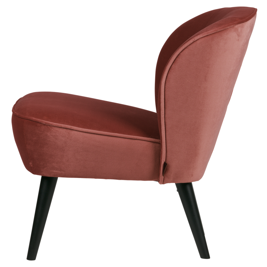 SARA FAUTEUIL VELVET BORDEAUXROOD [fsc]