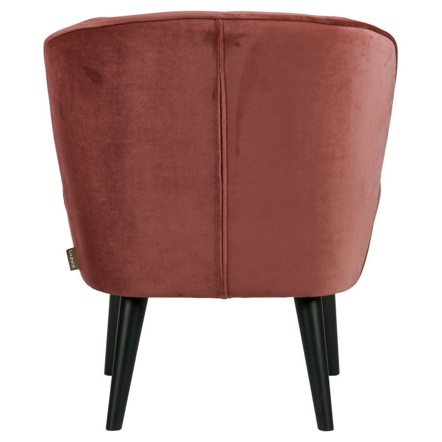 SARA FAUTEUIL VELVET BORDEAUXROOD [fsc]