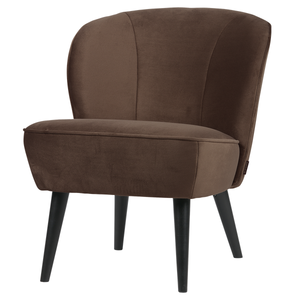 SARA FAUTEUIL VELVET DONKERBRUIN [fsc]