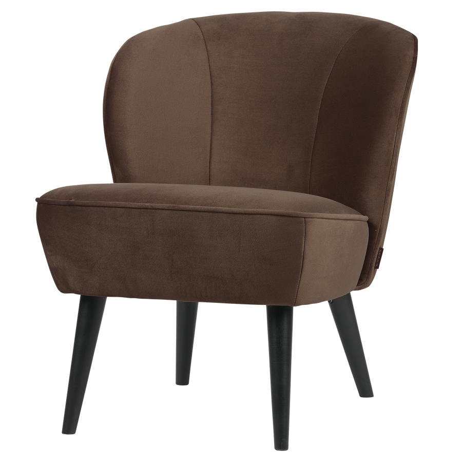 SARA FAUTEUIL VELVET DONKERBRUIN [fsc]
