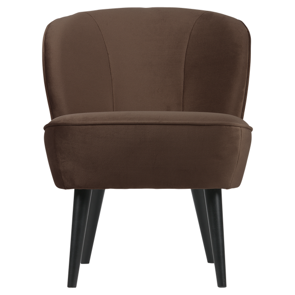 SARA FAUTEUIL VELVET DONKERBRUIN [fsc]