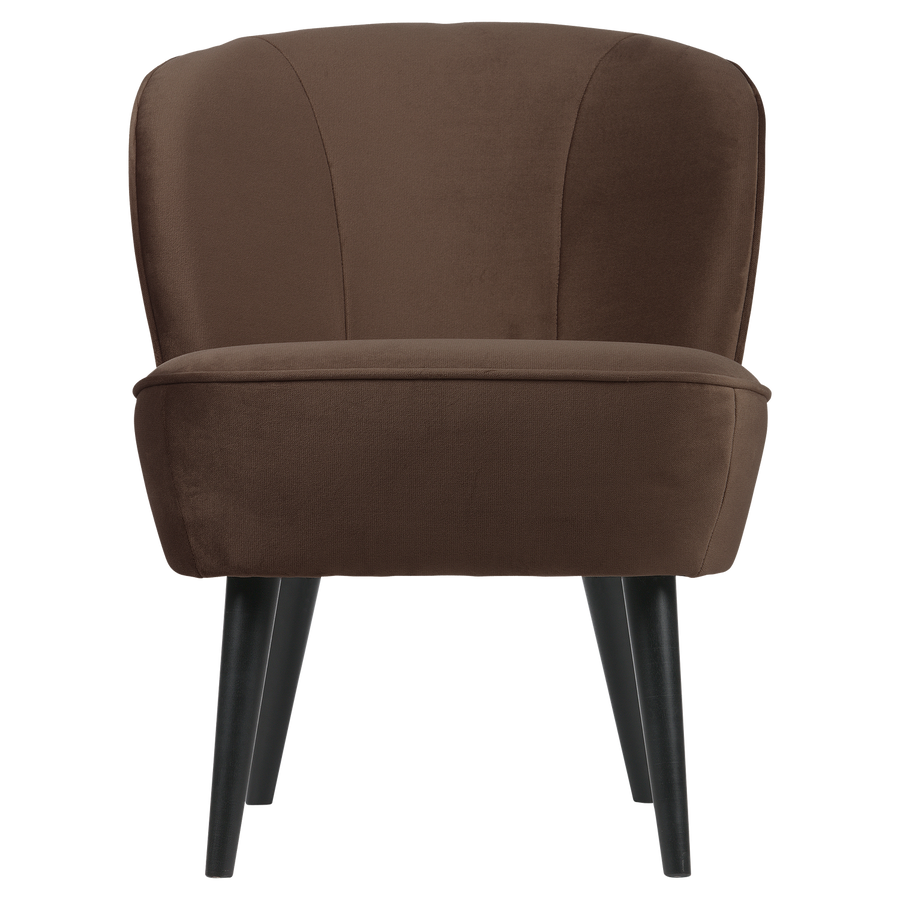 SARA FAUTEUIL VELVET DONKERBRUIN [fsc]